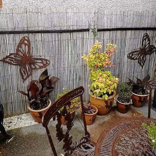 Rustic Warehouse Norfolk Limited Large Rusty Metal Butterfly Garden Decoration Ornament in Brown – 3