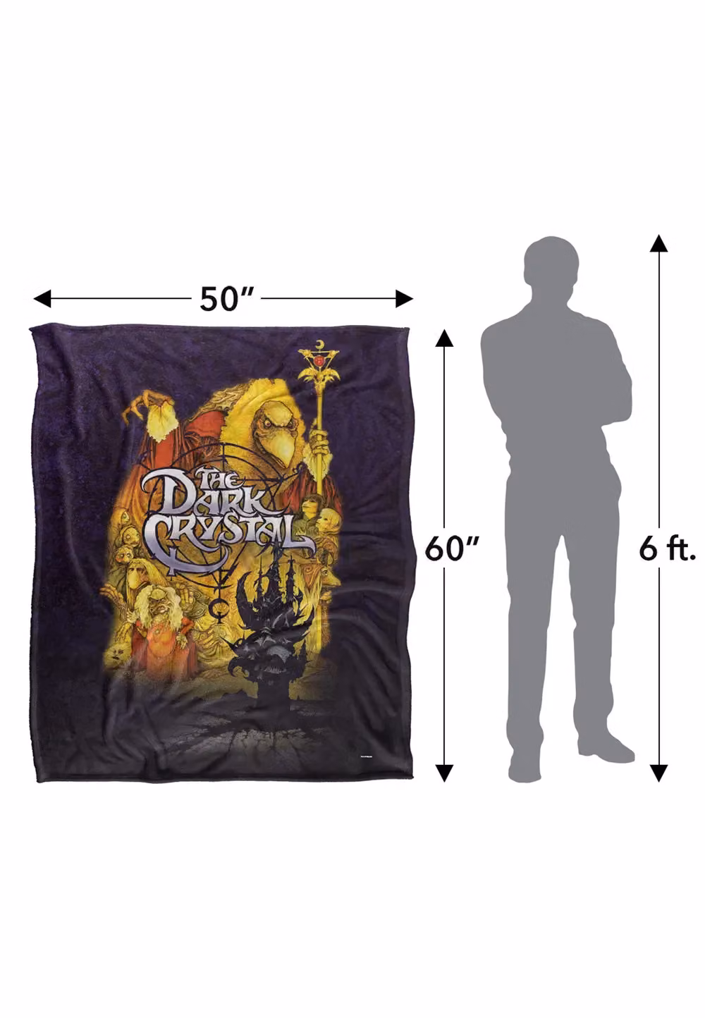 Trevco Jim Henson Dark Crystal Poster Super Soft Microfibre Fleece Throw Blanket, White, W/D/H: 152 x 127 cm – 8