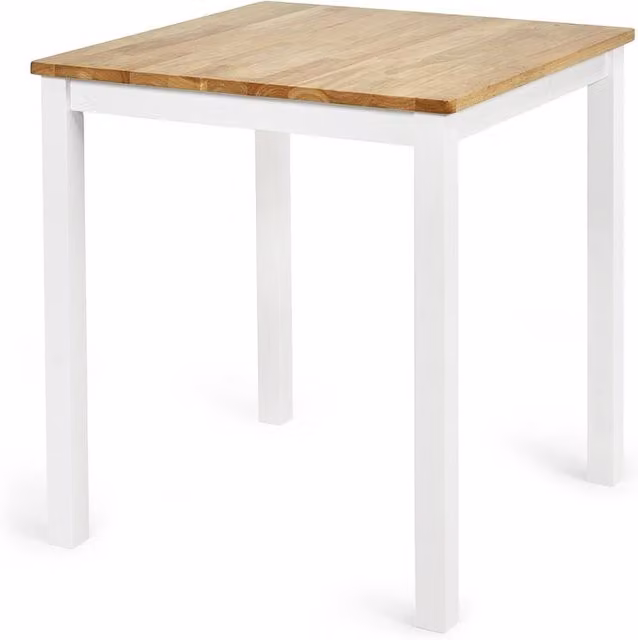Cheshire Linwood Square Dining Table in White and Oak, W/D/H: 69 x 69 x 69 cm – 1