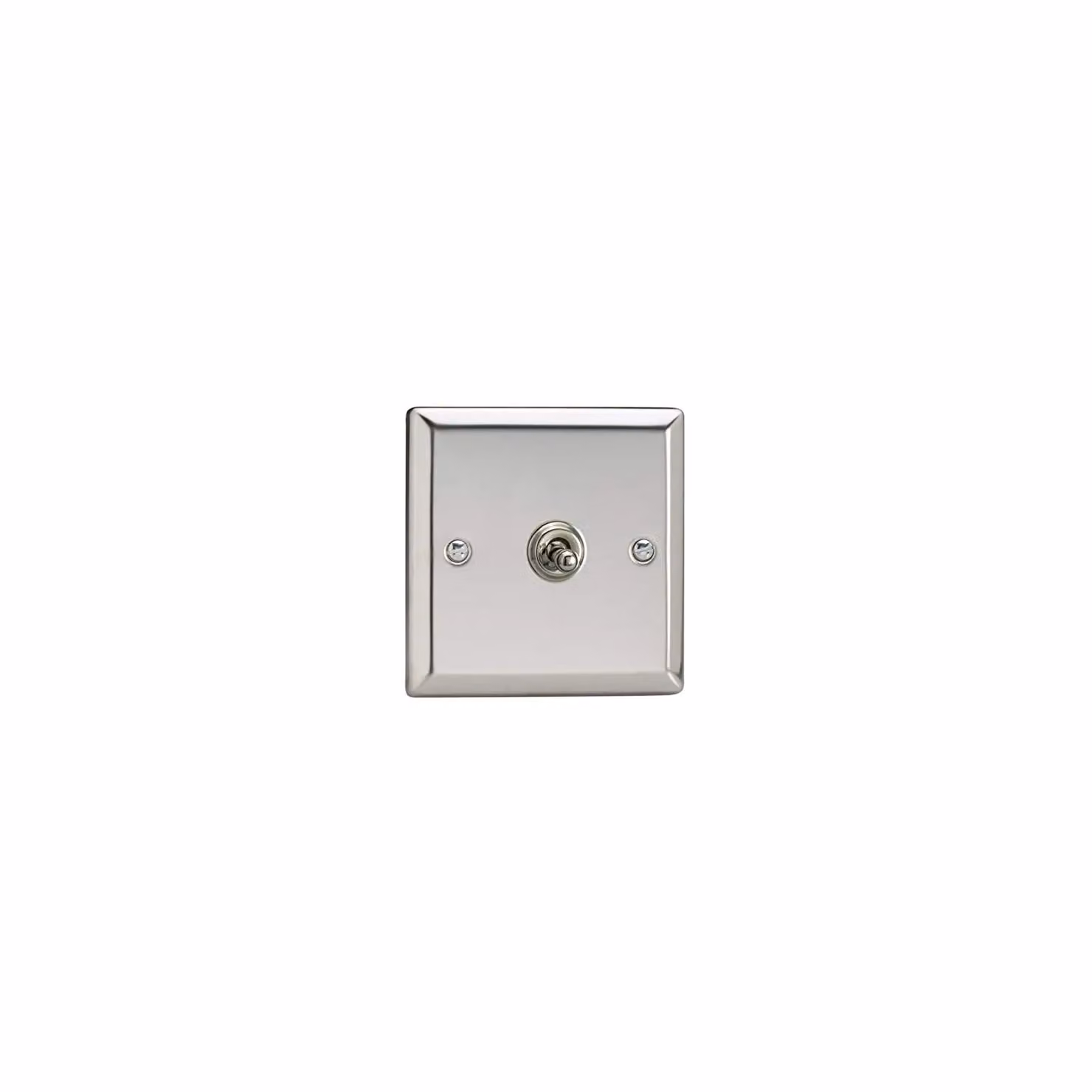 Varilight XCT1 1-Gang Toggle Switch in Mirror Chrome and Grey, W/D/H: 91 x 91 x 36 mm – 2