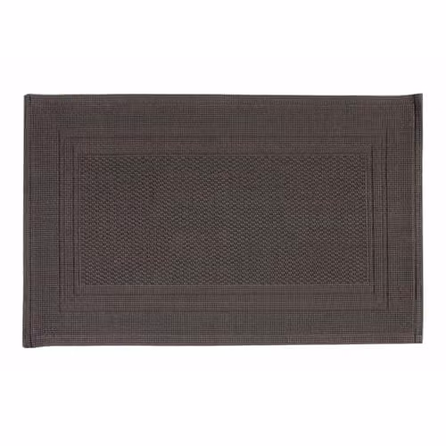 Christy Fina Luxury Heavyweight Woven Cotton Bath Mat, Brown, W/D: 80 x 50 cm