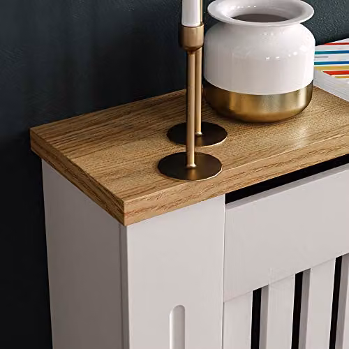 Vida Designs Arlington Radiator Cover White - H83 x W111 x D19 cm – 3