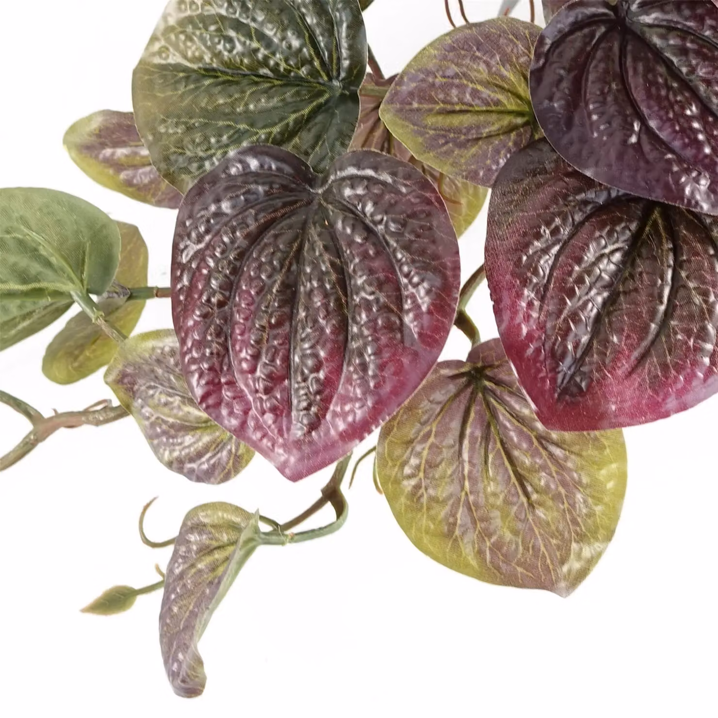 Leaf Design UK Realistic Artificial Purple Potted Pothos Plant, Height: 35 cm – 3
