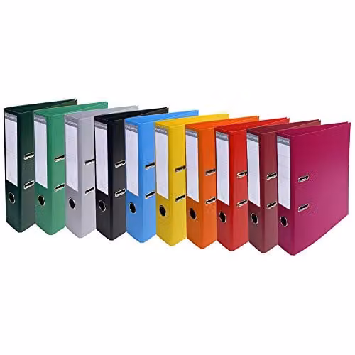 Exacompta Prem'Touch PVC Lever Arch File for A4 Documents, Orange, 70mm Spine – 4
