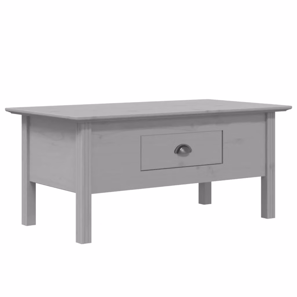 Berkfield Home BODO Coffee Table in Grey Solid Pine Wood, W/D/H: 100 x 55 x 45 cm – 2