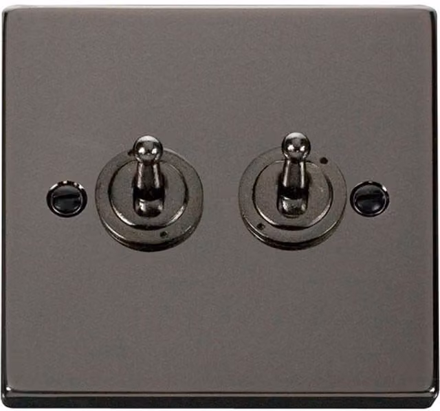 SE HOME Black Two Way Toggle Light Switch