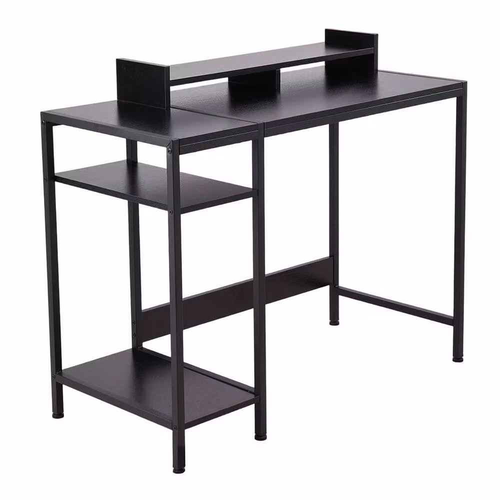 FLAVORA Black Gaming Desk and Modern Writing Table with Matt Finish – 2