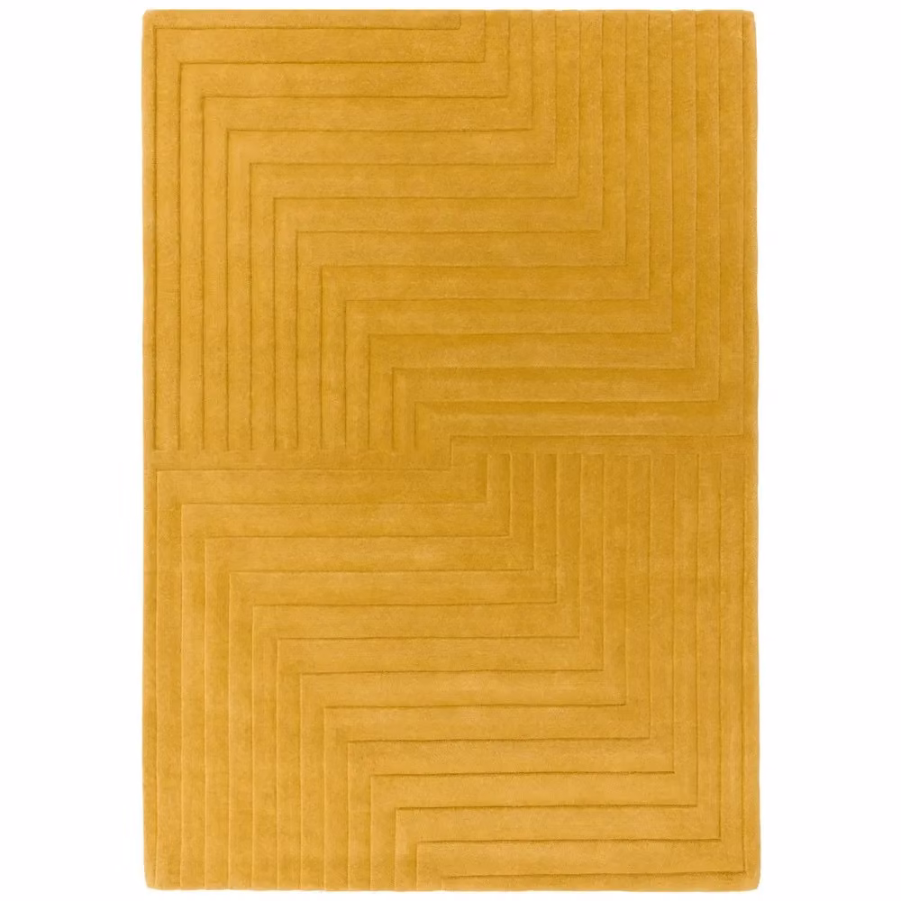 The Rug Shop UK Yellow Handmade Abstract Wool Area Rug, W: 290 cm, D: 200 cm – 2