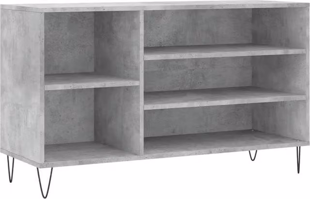Berkfield Home Modern Grey Shoe Cabinet with Internal Shelves, W/D/H: 102 x 36 x 60 cm – 1