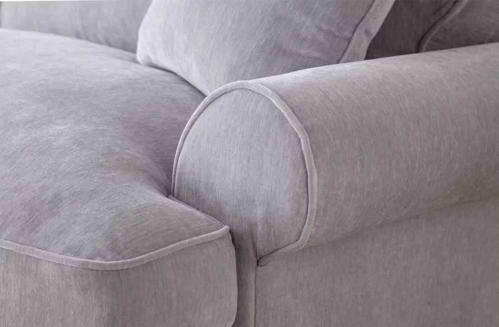 The Great Sofa Company Ezra Left Hand Velvet Corner Sofa in Light Grey – 3