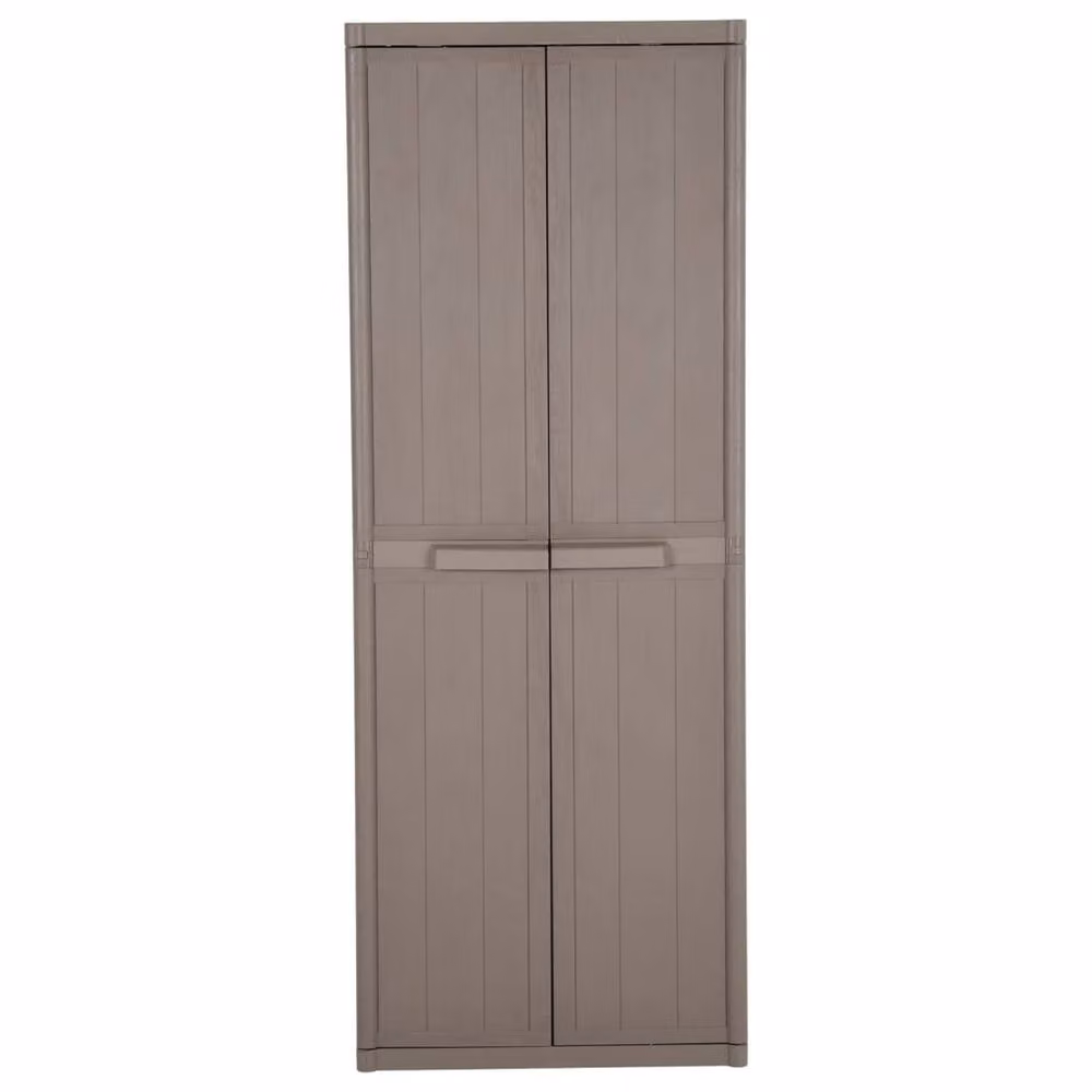 Berkfield Home Brown Garden Storage Cabinet with Internal Shelves and Hinged Doors, W/D/H: 65 x 45 x 172 cm – 2
