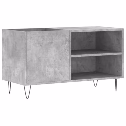 vidaXL Industrial Record Cabinet in Grey, Made of MDF, Metal and Wood – 1