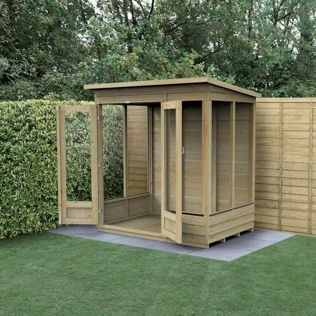 Forest Garden 4LIFE Pent Summerhouse in Brown