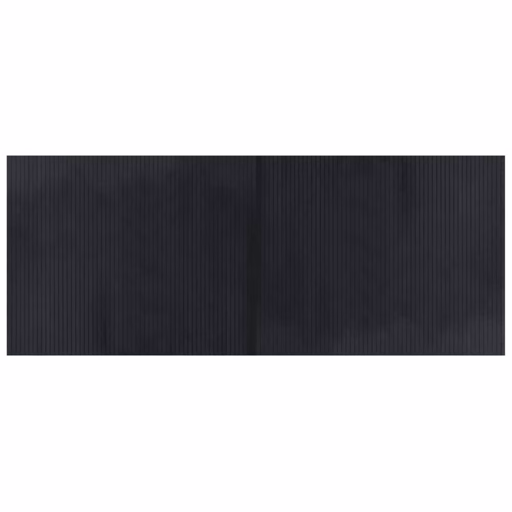 Berkfield Home Rectangular Striped Rug in Black, Bamboo and Polypropylene, W/D/H: 80 x 200 cm – 2