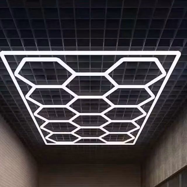 Kelvenix White Honeycomb LED Ceiling Panel Lighting for Garage, Workshop and Car Detailing