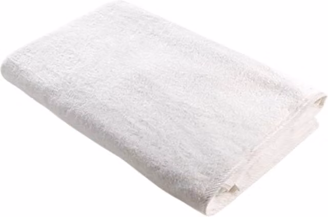 ARTG White Cotton Terrycloth Bordered Quick-Drying Bath Towel