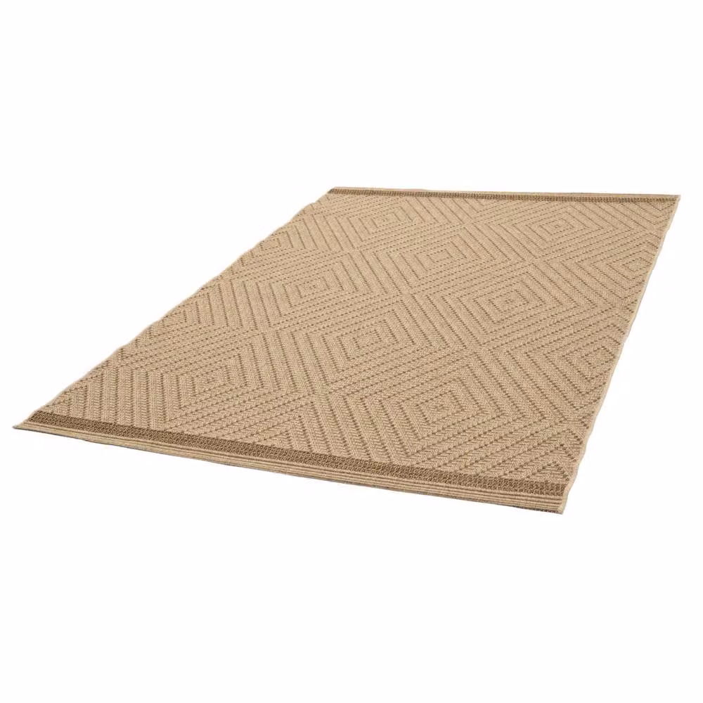 sweeek Jute Effect Indoor and Outdoor Rug in Beige, W/D: 120 x 170 cm – 2