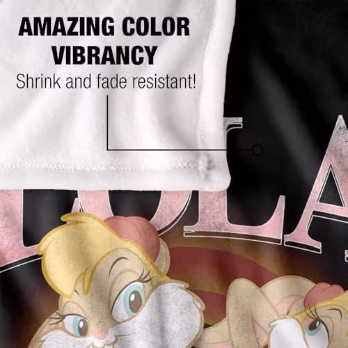 LOGOVISION Looney Tunes Lola Bunny Super Soft Fleece Throw Blanket, Multicolour, W: 91 cm, D: 147 cm – 3
