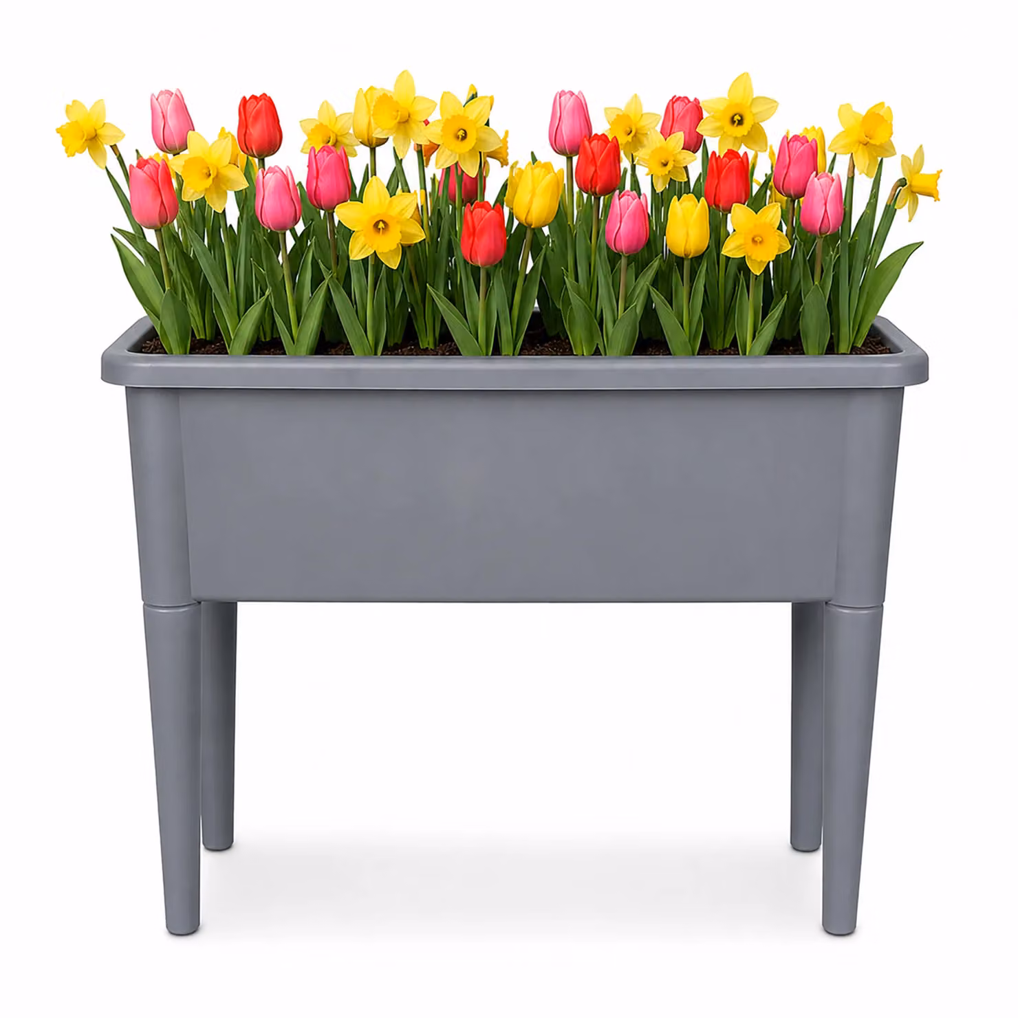 Simpa Grey Plastic Raised Bed Trough Planter Tub – 2