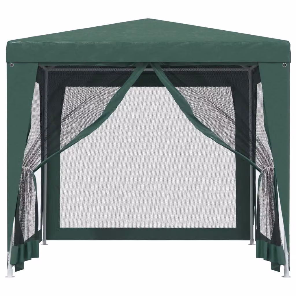 Berkfield Home Party Tent with 4 Mesh Sidewalls, Green, W/D/H: 2.5 x 2.5 x 2.5 m – 3