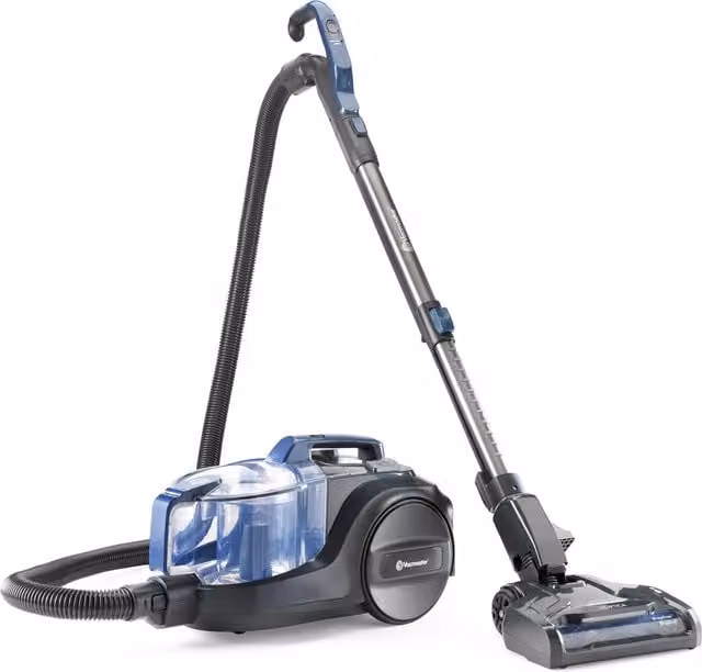 Vortica Bagless Cylinder Vacuum Cleaner with HEPA H13 Filter and LED Headlight, Grey