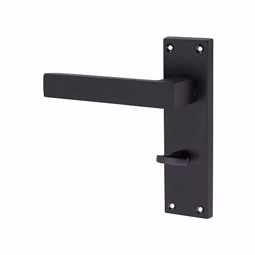 Golden Grace Victorian Straight Bathroom Door Handles in Matt Black – 2