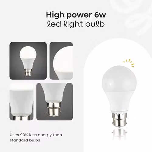 MiniSun 6W LED B22 Energy Saving Bulb, 6500K Cool White – 2