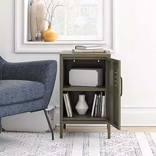 DHP Furniture Bradford Metal Locker End Table, Green, W/D/H: 40 x 38 x 69 cm – 10