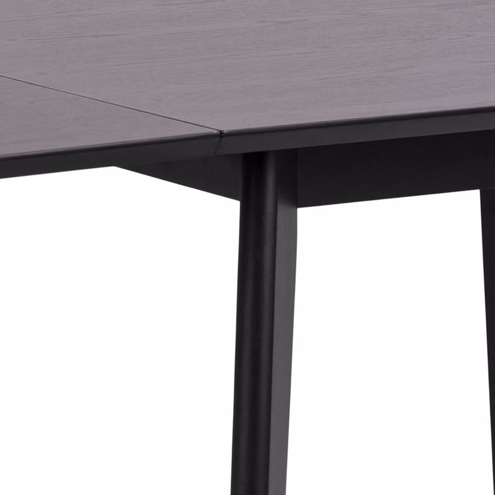 Wyld Haus Saffron Black Wooden Extending Rectangular Dining Table – 6