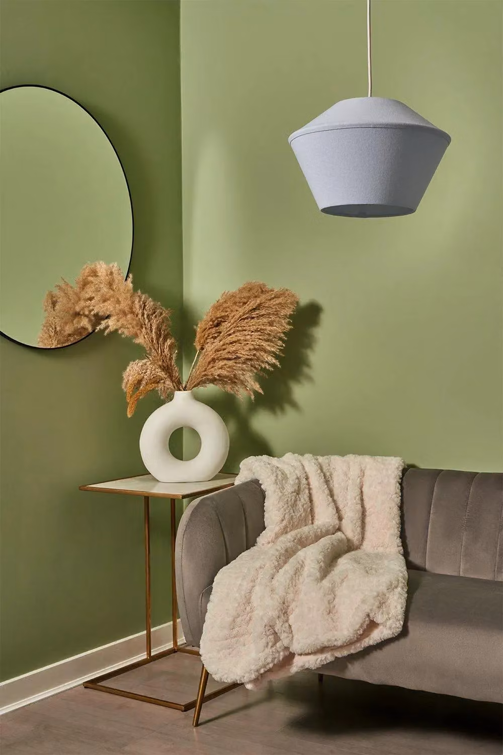 BHS Lighting Dana Blue Fabric Cone Easy Fit Light Shade, Diameter: 30 cm – 2