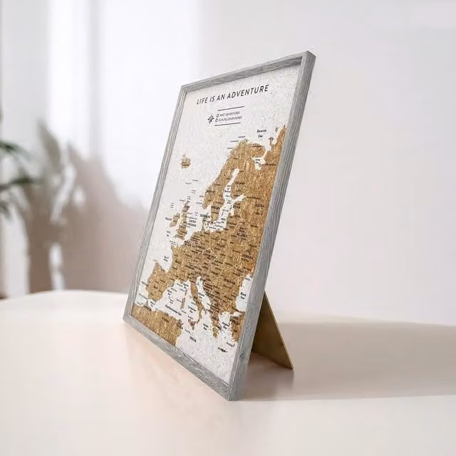 Splosh Europe Travel Wall Map in Grey