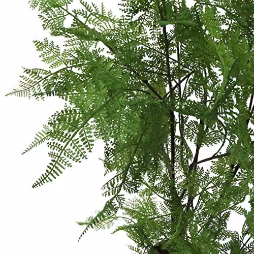 Leaf Design UK Artificial Moss Base Fern Foliage Plant with Gold Planter, Green, Height: 150 cm – 6