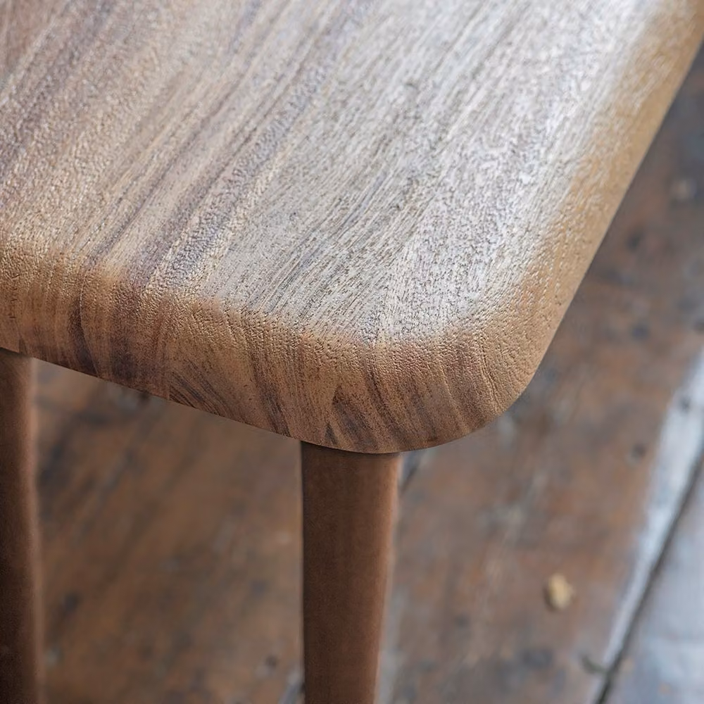 Atkin & Thyme Cone Bench in Natural Brown Acacia Wood