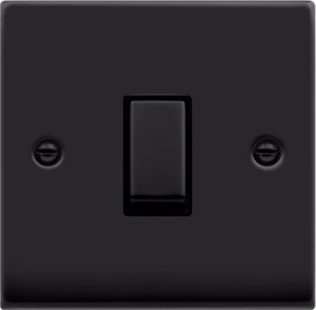 SE HOME Black 1 Gang 2 Way Flush Light Switch