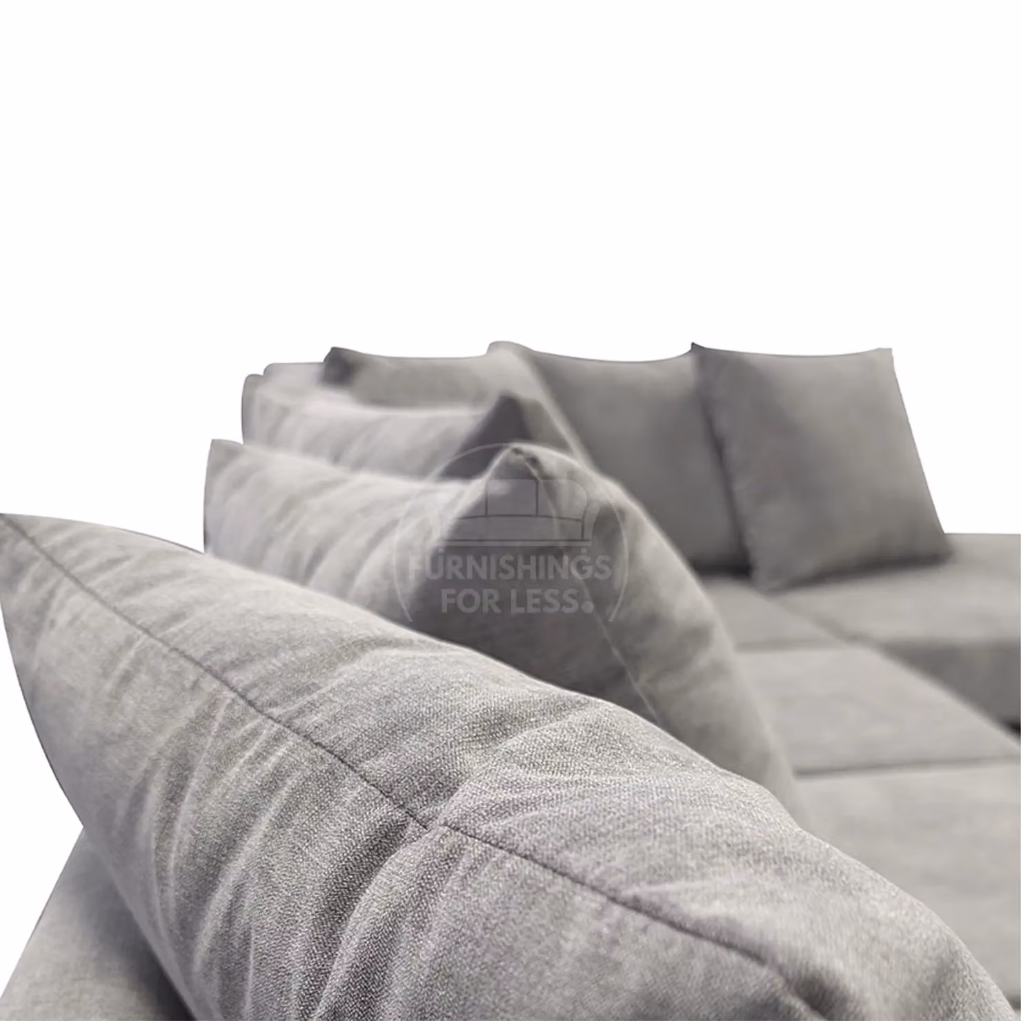 Furnishings For Less UK Casper Chenille 5 Seater L Shaped Corner Sofa, Right Hand Facing, Grey – 3