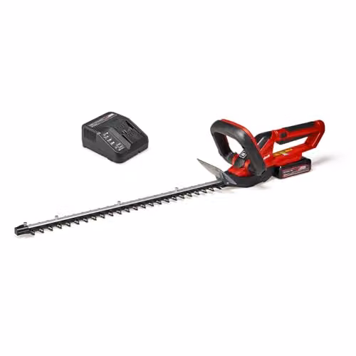 Einhell Power X-Change 18V Cordless Reciprocating Hedge Trimmer with 55cm Blade, Battery and Charger, Red and Black