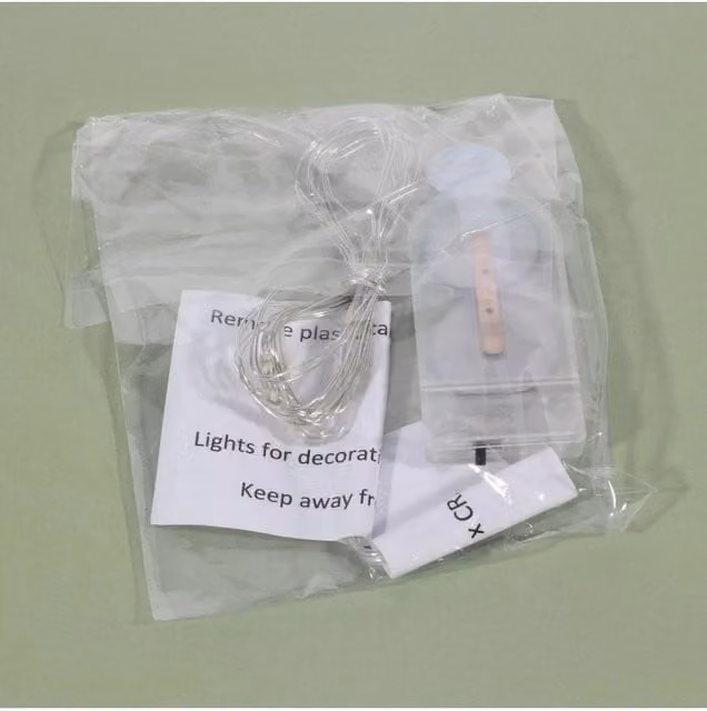 KDMD 5 Pack of Clear Christmas String Lights with 10 Bulbs per 1m String