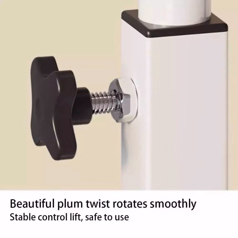 NESTLUNE White Overbed Table and Height Adjustable Laptop Tray Stand with Castors – 3