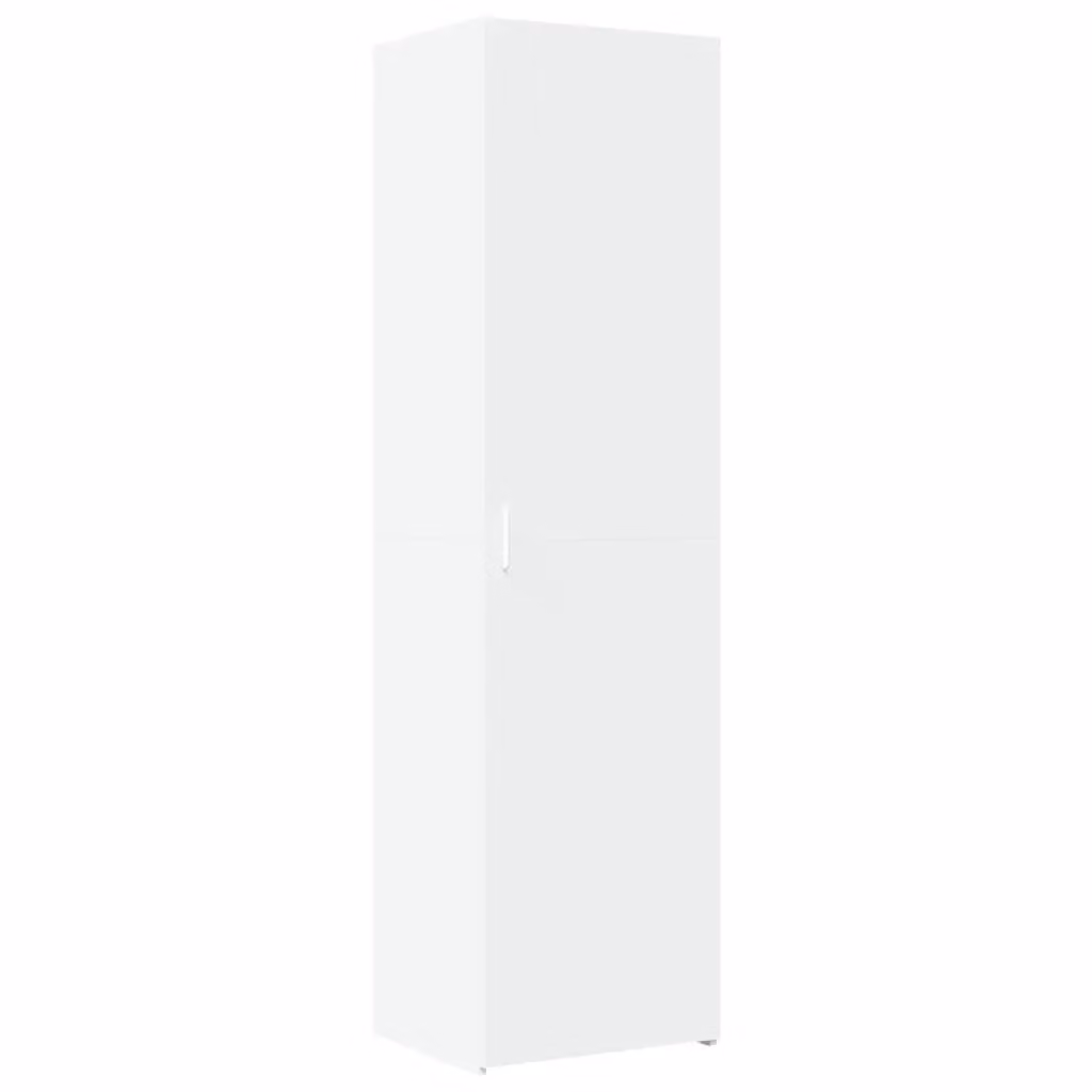 Berkfield Home White MDF Highboard with Internal Shelves and Hinged Doors, W/D/H: 50 x 42.5 x 185 cm