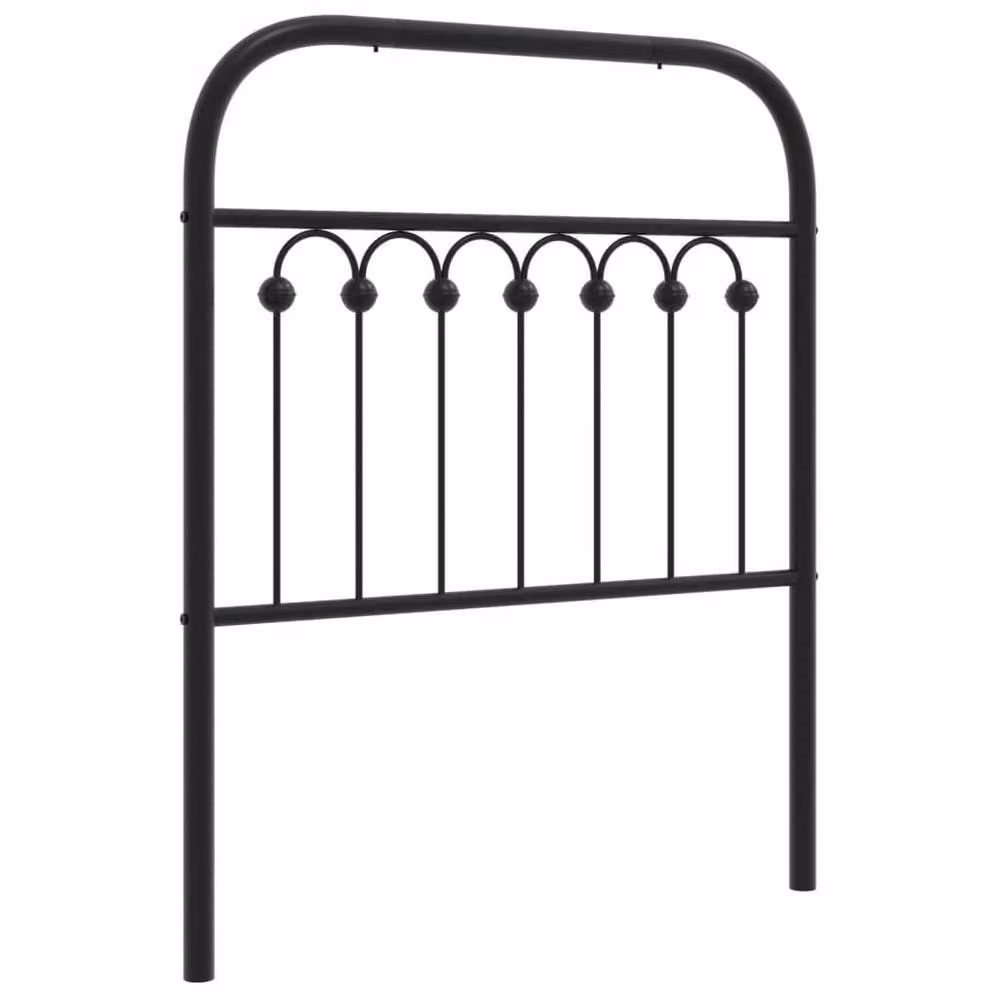 Berkfield Home Metal Headboard in Black, Width: 75 cm – 3