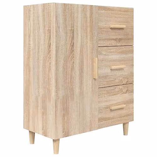vidaXL Scandinavian Sideboard in Sonoma Oak, W/D/H: 69.5 x 34 x 90 cm