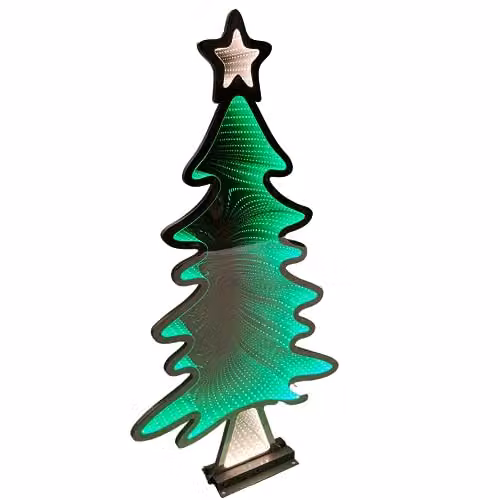 Samuel ALEXANDER Green Standing LED Infinity Christmas Tree Decoration with Metal Base, Height: 95 cm – 2