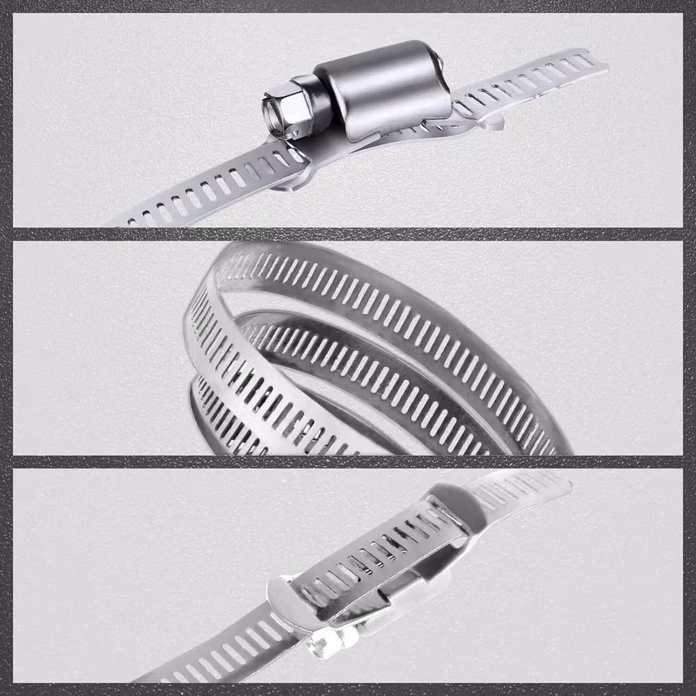 VOGREX 12-Piece Stainless Steel Jubilee Type Hose Clip Kit in Silver – 2