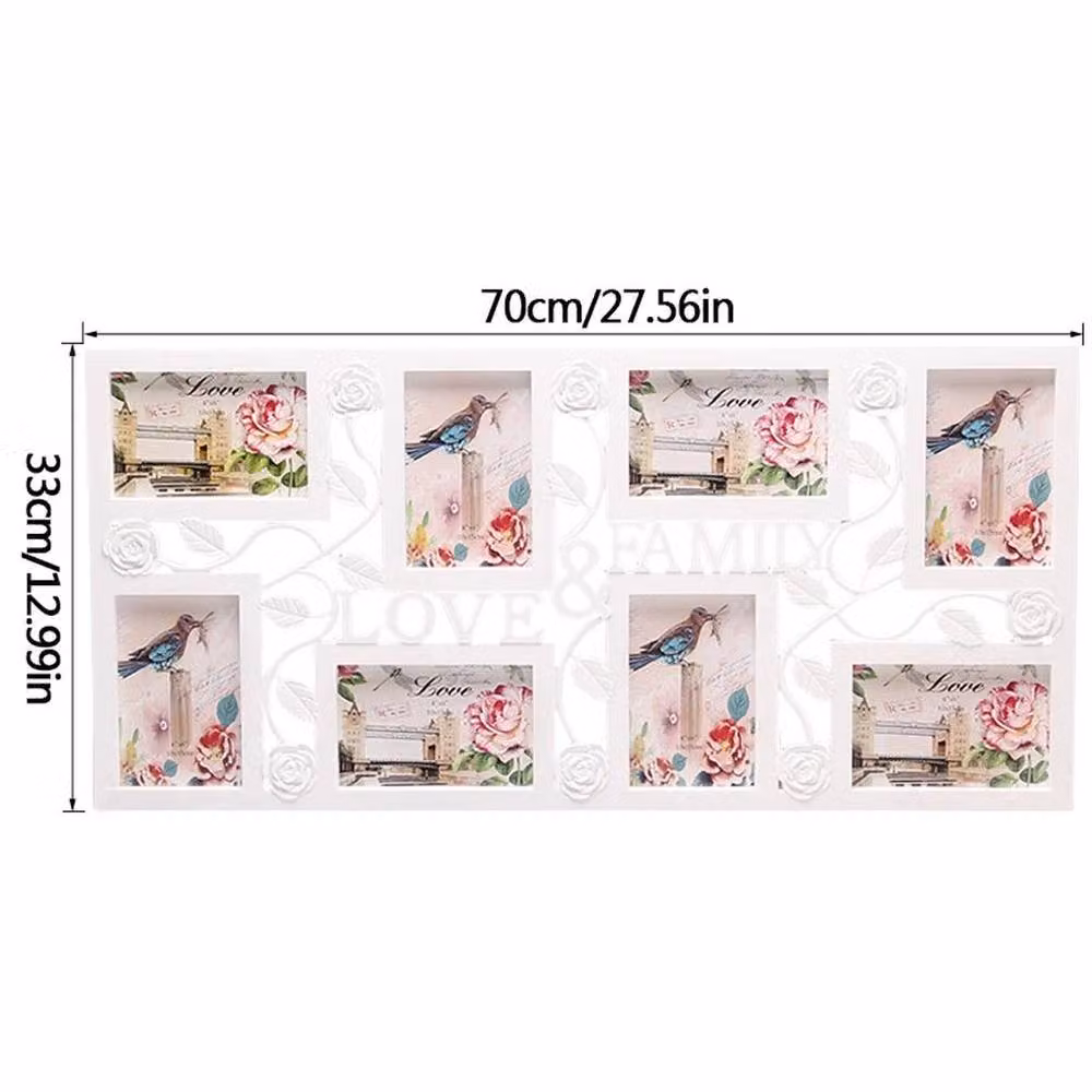 PAWNORA White Multi Picture Wall Photo Frame for 8 Photos – 2