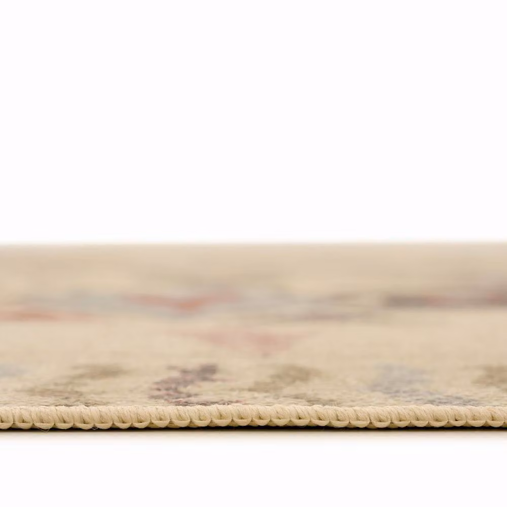 Kukoon Beige and Grey Distressed Soft Pile Area Rug, W: 80 cm, L: 300 cm – 4