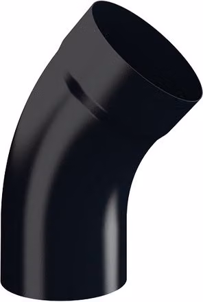 Lindab Black Galvanised Steel Downpipe Bend with Socket 45 - 75mm