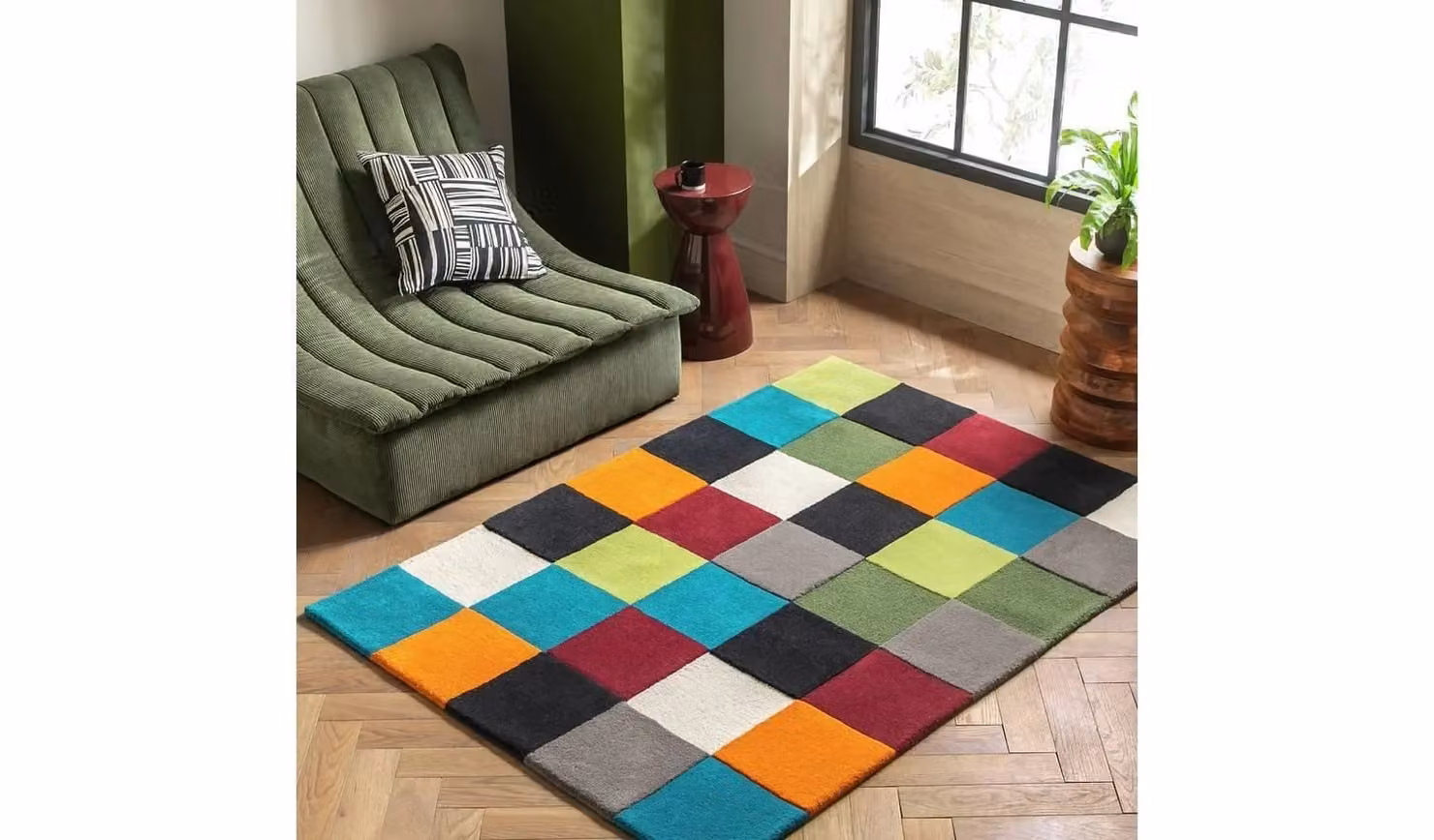 Habitat Archive Patchwork Wool Rug, Multicolour, W: 160 cm, D: 230 cm