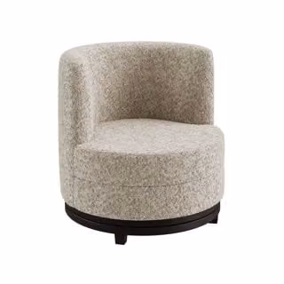 Dome Deco AYDEN Beige Fabric Swivel Armchair