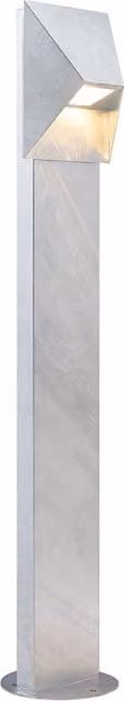 Nordlux Pontio Silver Galvanised Steel Outdoor Post Light with GU10 Bulb, IP54 Saltwater Resistant