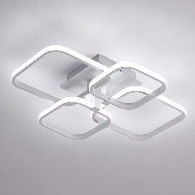 Pheashine Modern LED Ring Ceiling Light, White, 60W, Cool White 6500K, Diameter: 56 cm
